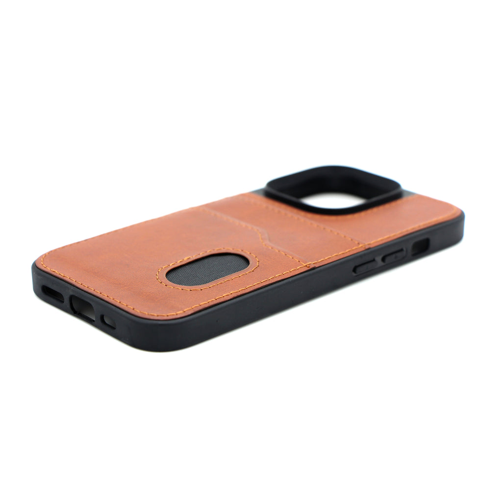 Iphone 15 Pro Max Läderskal Elegans med korthållare