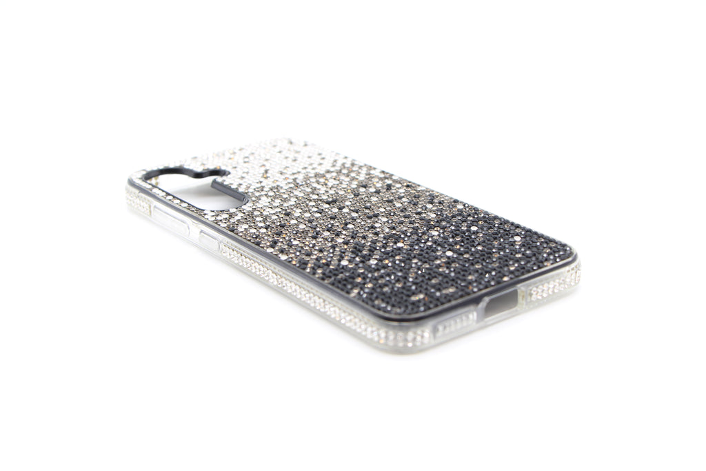 Samsung S24 Plus Skal - Silver/Svarta pärlor