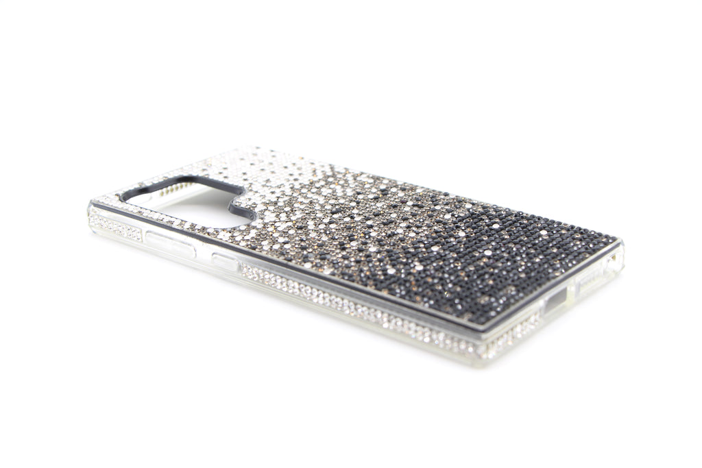 Samsung S24 Ultra Skal - Silver/Svarta pärlor