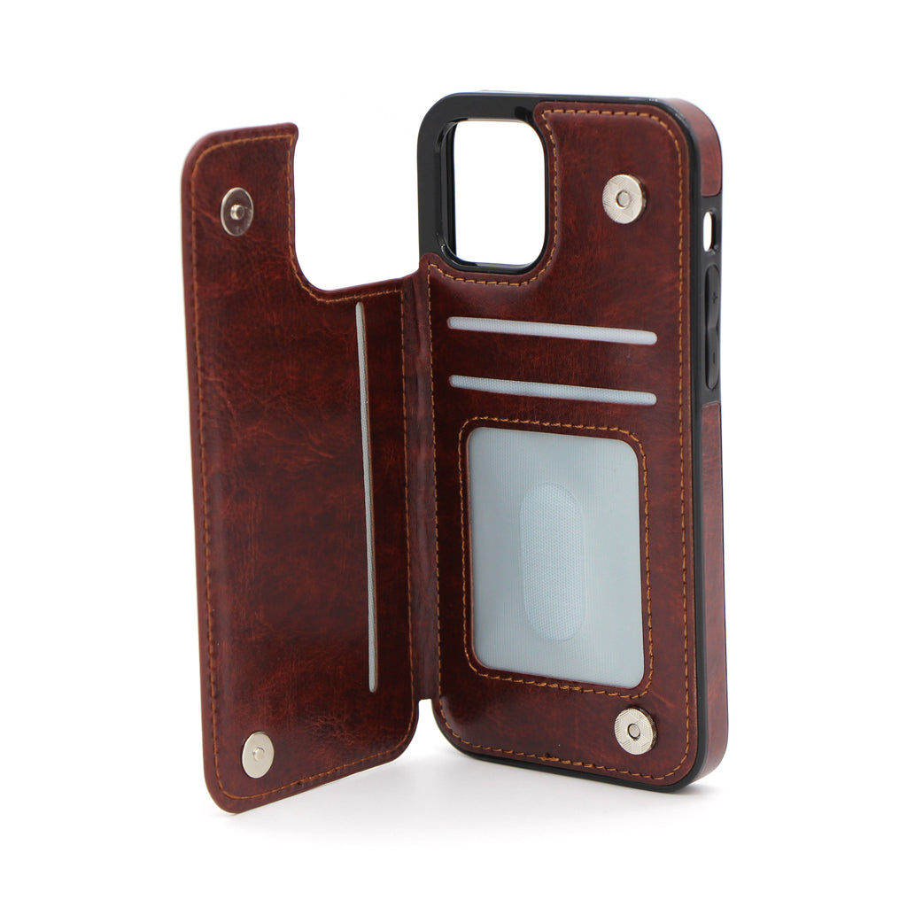 Iphone 15 Pro Max Läderskal med korthållare