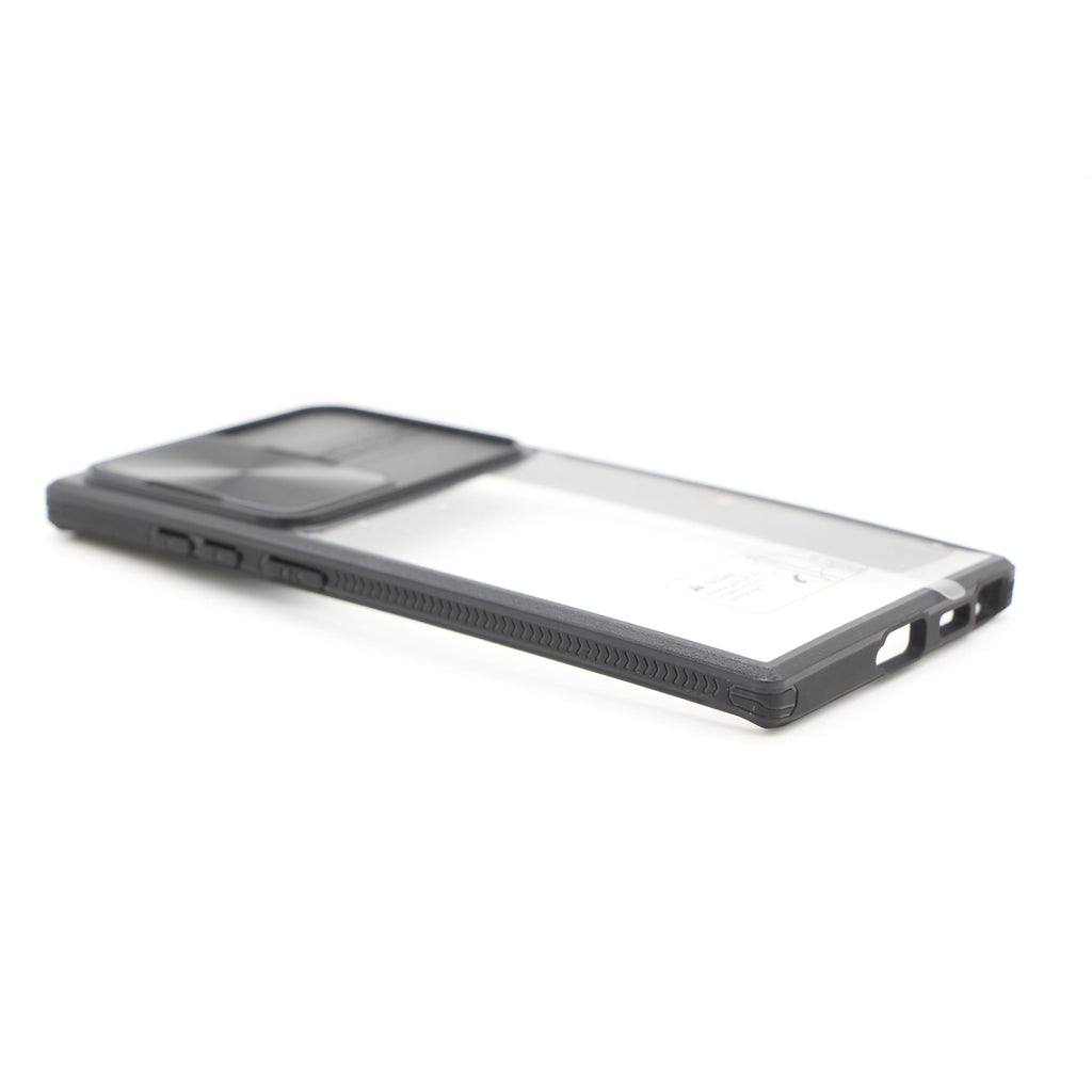 Samsung S22 Plus silikonskal skjutbar kameraskydd transparent