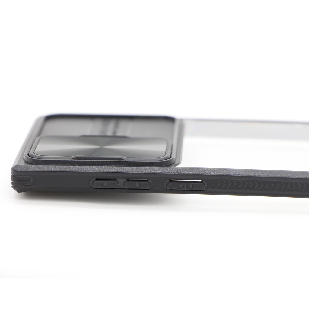 Samsung S22 Plus silikonskal skjutbar kameraskydd transparent