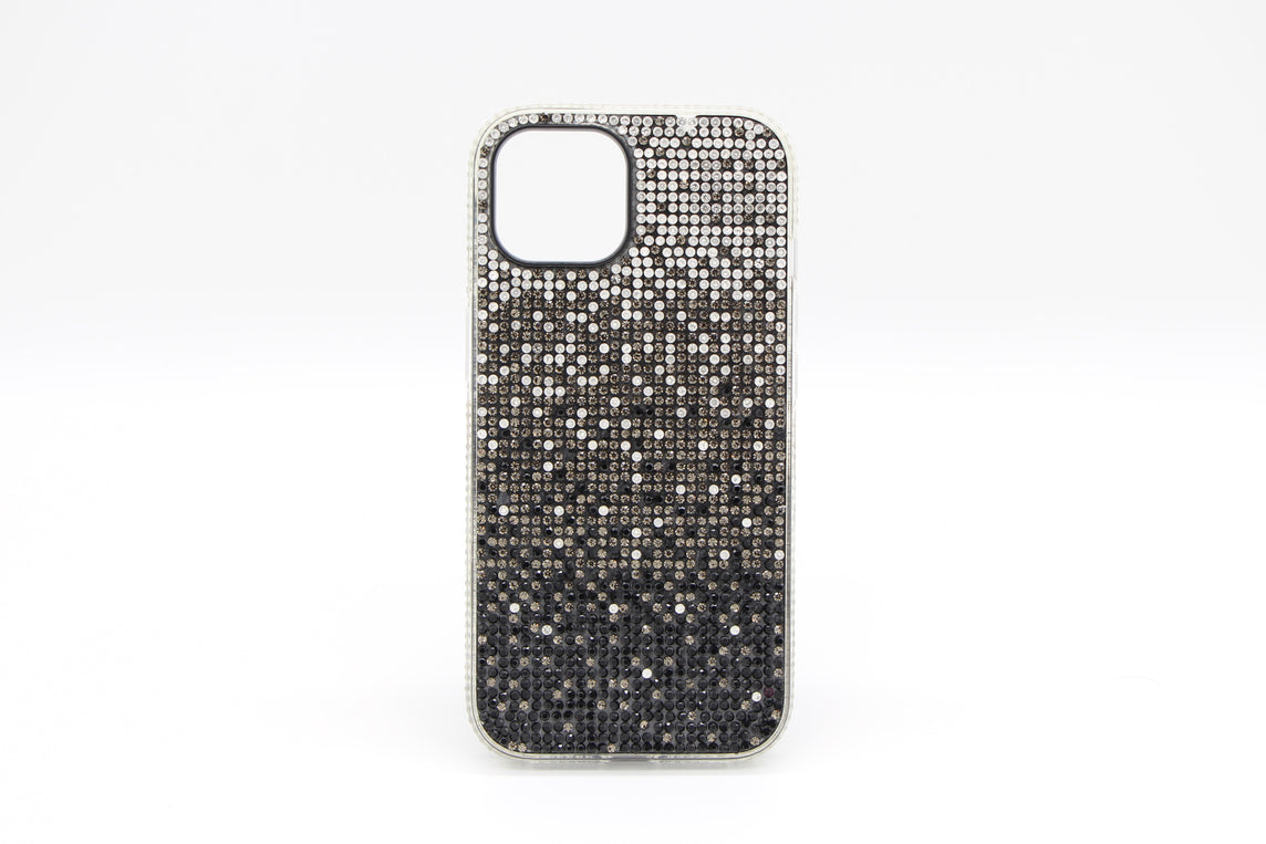 Iphone 15 Skal - Silver/Svarta pärlor