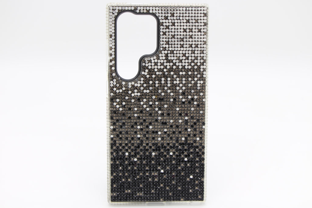 Samsung S24 Ultra Skal - Silver/Svarta pärlor