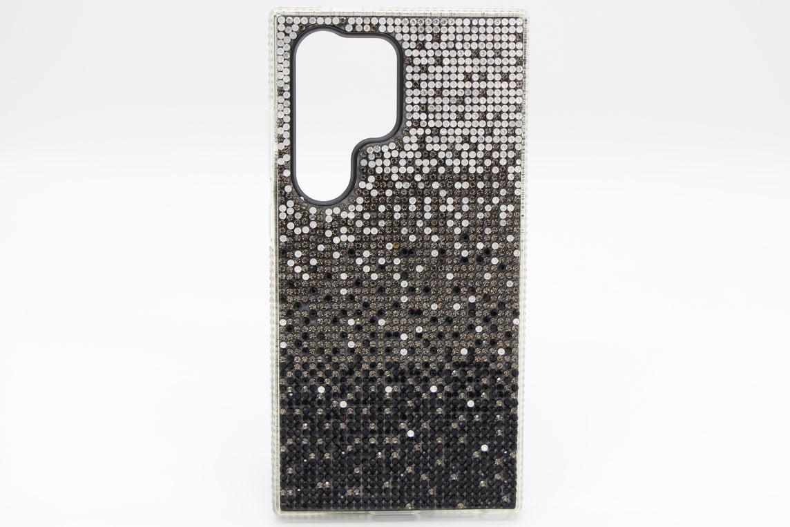 Samsung S24 Ultra Skal - Silver/Svarta pärlor