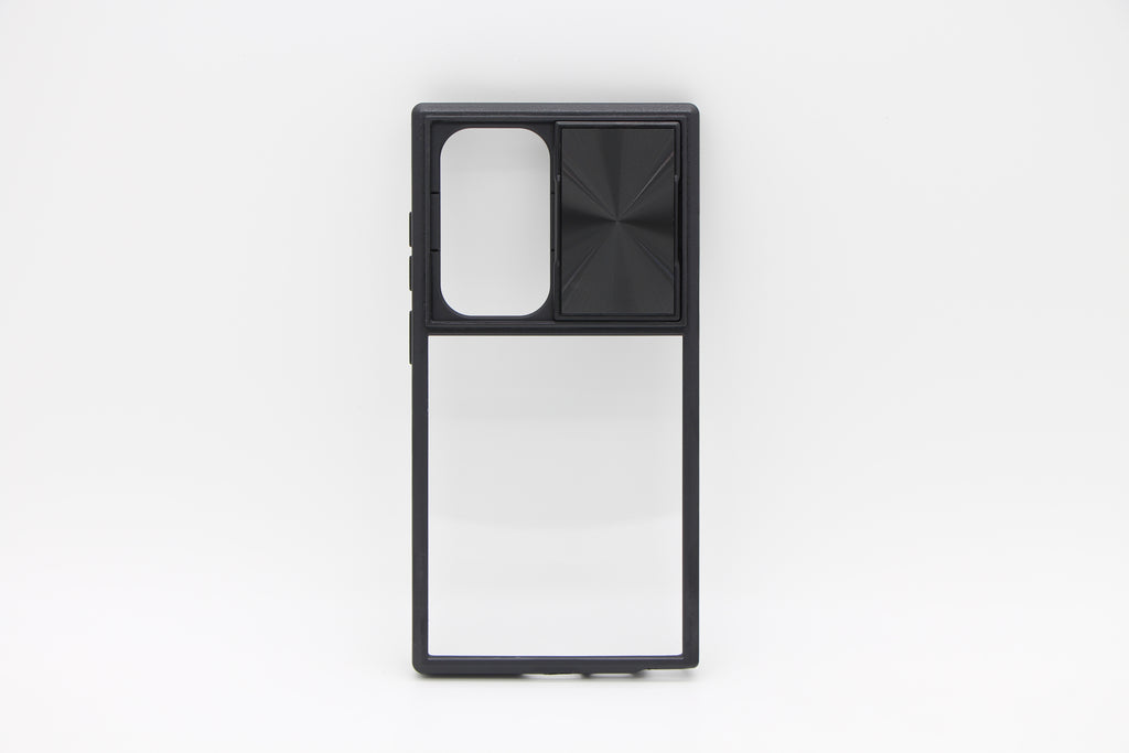 Samsung S24 Plus silikonskal skjutbar kameraskydd transparent