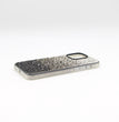 Iphone 15 Skal - Silver/Svarta pärlor