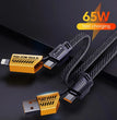 4-i-1 USB-C Kabel – Mecha Style Snabbladdning med Dual Connector PD 65W