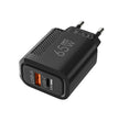 Snabbladdare 65W USB-C & USB-A PD Väggadapter