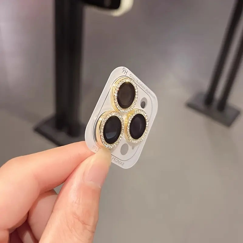 Glittrande kameralins-skydd för iPhone – Stil & förstärkt glas